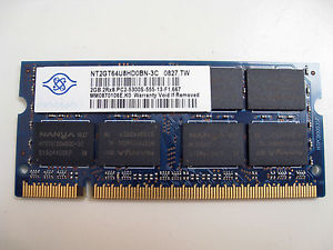 Nanya 2GB DDR2 Memory Ram PC2-5300 SoDimm- NT2GT64U8HD0BN-3C