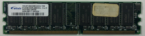 Elixir M2U51264DS8HA0G-75B 512MB DDR Desktop RAM Memory