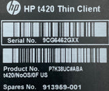 HP t420 Thin Client- 8GB Flash Memory, 1GB RAM, AMD G-Series GX-209JA CPU- 913959-001