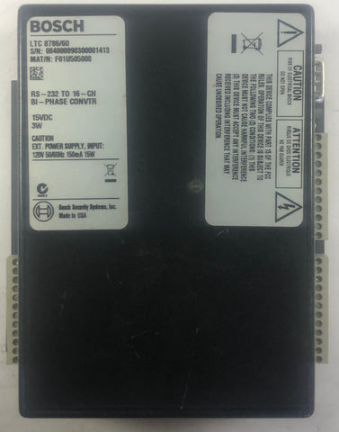 Bosch 8786/60 RS-232 to 16-Channel Bi-Phase Converter