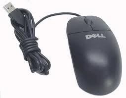 Dell - Mouse 2 Button Scroll Black USB- 0X7636