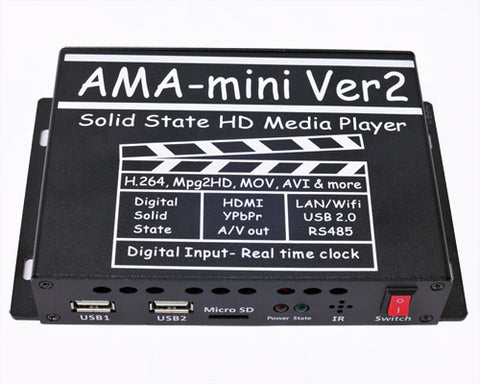 Akman AMA-Mini Ver2 Solid State HD Video Player with Seamless Loop