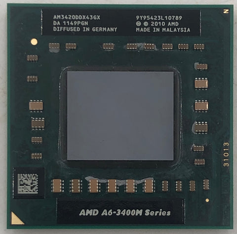 AMD A6-Series A6-3420M Laptop CPU Processor- AM3420DDX43GX