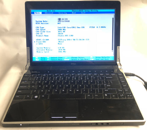 Dell Studio XPS 1340 Laptop- 4GB RAM, Intel Core 2 Duo P7350 CPU