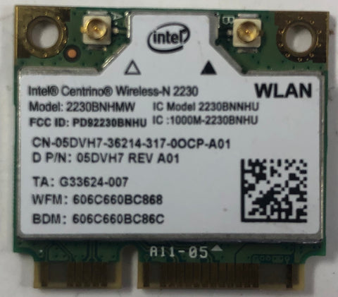 Dell Inspiron 17 Laptop 2230BNHMW Wireless-N Mini-PCI WiFi Card- 5DVH7