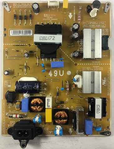 LG 49UJ6300 4K LED TV LGP49DJ-17U1 Power Supply Board- EAY64511101