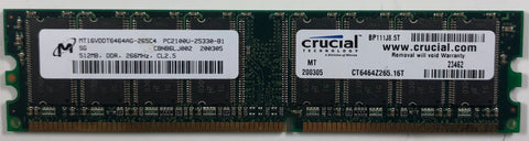 Micron MT16VDDT6464AG-265C4 512MB DDR Desktop RAM Memory