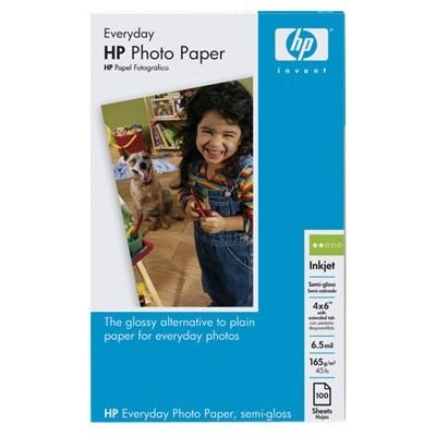 HP Everyday 4x6 Semi-Gloss Photo Paper 100 Sheets- Q5440A