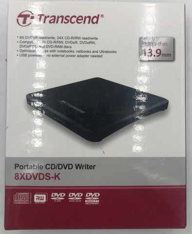 Transcend 8XDVDS-K Portable CD/DVD Writer