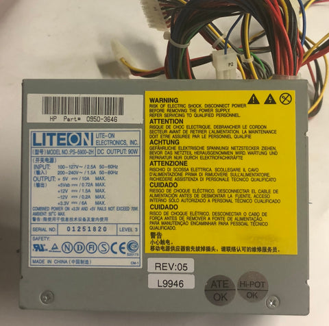 HP Vectra VE Desktop PS-5900-2H 90W Power Supply- 0950-3646
