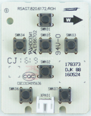 Sharp LC-55N6000U (178373) Control Button Board- RSAG7.820.6172
