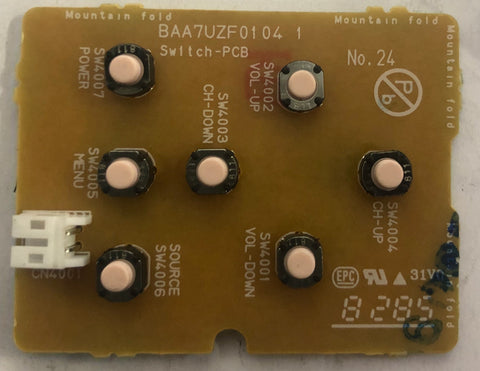 Philips 65PFL5602/F7 4K LED TV BAA7UZF01_04 Key Button Board