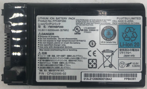 Fujitsu LifeBook T5010 Laptop FPCBP280 Li-Ion Battery- CP422595-02