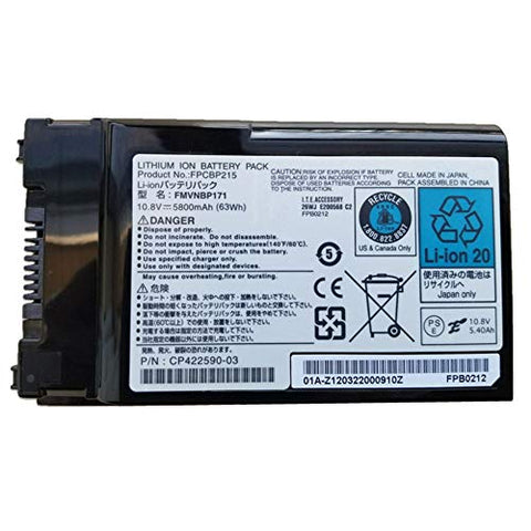 Fujitsu LifeBook T900 Laptop 63Wh Li-Ion Battery- FPCBP215