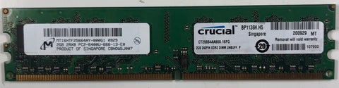 Micron MT16HTF25664AY-800G1 2GB DDR2 Desktop RAM Memory