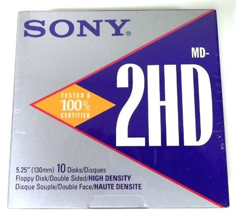 Sony MD-2HD 5.25" Double Sided Floppy Disk- 10 Pack