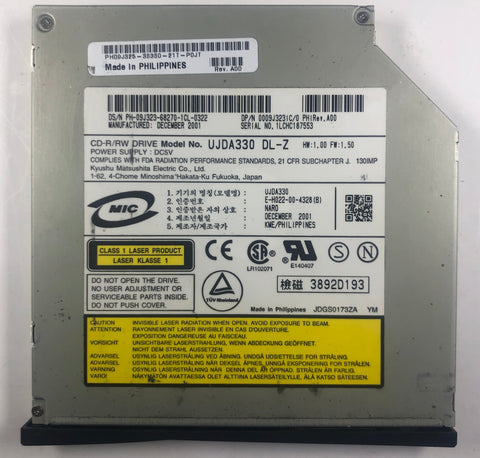 Dell Inspiron 8000 Laptop UJDA330 CD-R/RW Drive- 9J323