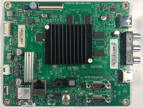 Vizio D55X-G1 4K LED TV 715G9778-M01-B00-005Y Main Board- XICB02K0170