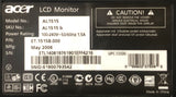 Acer AL1515 15" LCD Monitor