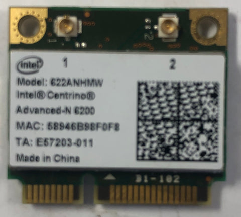 Fujitsu LifeBook T730 Laptop 622ANHMW Wireles-N WiFi Card- E57203-011