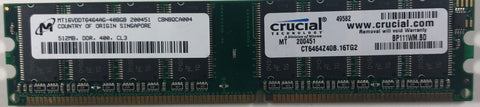 Micron MT16VDDT6464AG-40BGB 512MB DDR Desktop RAM Memory