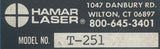 Hamar Laser Instruments T-251 Micro Plane Laser Scanner Target Preamp