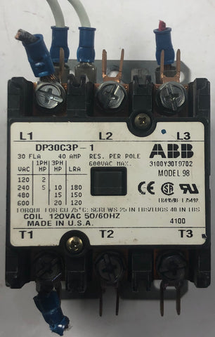 ABB DP30C3P-1 Non-Reversing Contactor