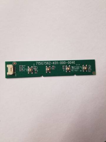 Vizio P50-C1 SmartCast Ultra HDTV Keypad Button Board p/n 715G7562-K01-000-004K
