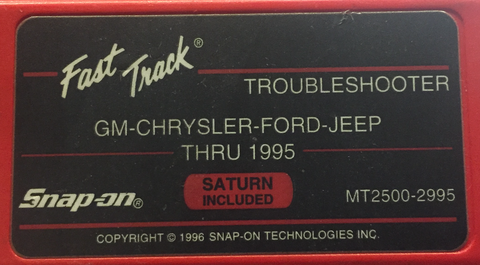 Snap-On Diagnostics Fast Track Troubleshooter- MT2500-2995
