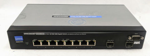 Linksys 8-Port Business Series Managed Gigabit Switch with Maximum PoE- SRW2008MP