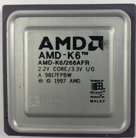 AMD K6 266 MHz Desktop CPU Processor- AMD-K6/266AFR