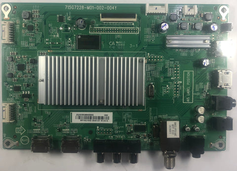 Sharp LC-43LB481U LED TV 715G7228-M01-002-004Y Main Board- XGCB0QK040000X