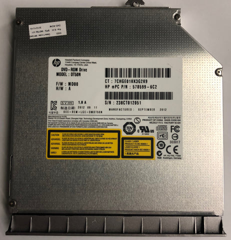 HP EliteBook 8460p Laptop DT50N DVD-ROM Drive- 642759-001