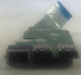 HP Pavilion 17-G Laptop DAX21ATB6D0 Card Reader & USB Port Board- 33X21UB0000