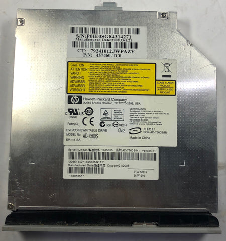 HP Pavilion Dv7-1000 Laptop AD-7560S DVD/CD Rewritable Drive- 480458-001
