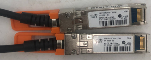 Cisco SFP-H10GB-CU3M 3M SFP+ Passive Cable- 37-0961-03
