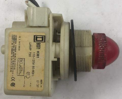 Square D Lamp 755 30mm Red Electric Pilot Lamp- 9001KM1