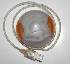 Apple iMac USB Orange Tangerine Puck Mouse- M4848