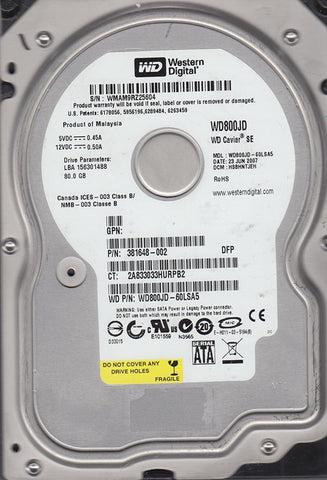 Western Digital Caviar SE 80GB SATA Desktop Hard Drive- WD800JD-60LSA5