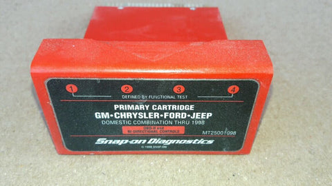 Snap-On Diagnostics Domestic Combination Thru 1998 Primary Cartridge- MT25001098