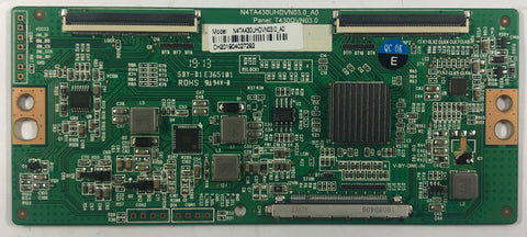 Onn ONA43UB19E04 4K LED TV T430QVN03.0 T-Con Board- N4TA430UHDVN03.0
