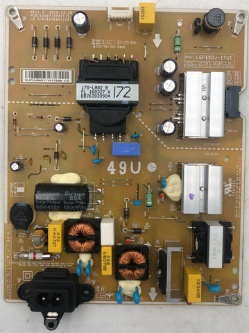 LG 49UK6090PUA 4K LED TV LGP49DJ-17U1 Power Supply Board- EAY64511101