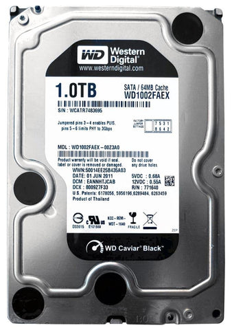 Western Digital Caviar Black 1TB Hard Drive- WD1002FAEX