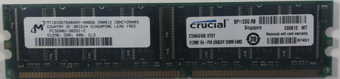 Micron MT16VDDT6464AY-40BG6 512MB DDR Desktop RAM Memory