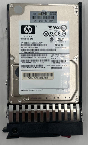 HP EG0300FAWHV 300GB SAS Server Hard Drive- 507119-004