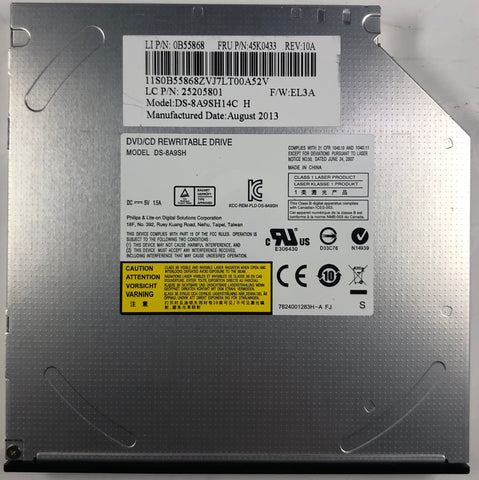 Lenovo ThinkCentre M92z AIO DS-8A9SH DVD/CD Rewritable Drive- 45K0433