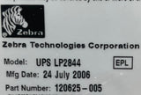 Zebra Technologies UPS LP2844 Thermal Label Printer- 120625-005