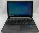 HP EliteBook 8570w Laptop- 240GB SSD, 8GB RAM, Intel i7 CPU, Windows 10 Pro