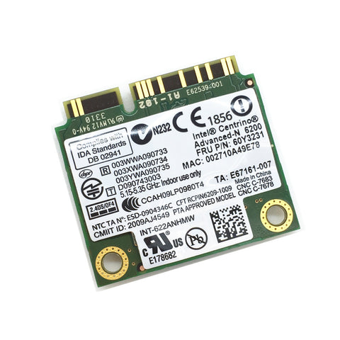 Lenovo ThinkPad T510 Laptop 622ANHMW WiFi Wireless Card- 60Y3231