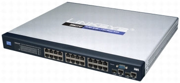 Cisco 24-Port 10/100 + 2-port Gigabit Switch With WebView & PoE- SRW224P